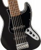 Squier Affinity Series Jazz Bass VI Laurel Fingerboard Black Pickguard Black Metallic